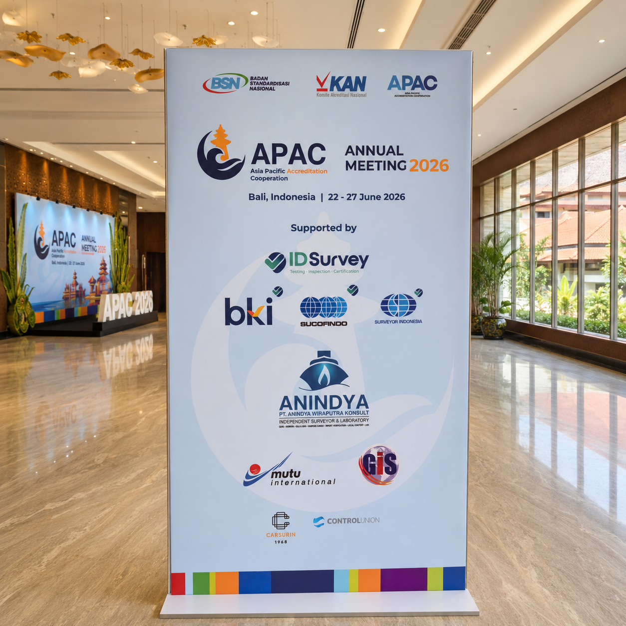 PT Global Inspeksi Sertifikasi mendukung terselenggaranya APAC Annual Meetings 2026 yang diselenggarakan oleh Badan Standardisasi Nasional (BSN) melalui Komite Akreditasi Nasional